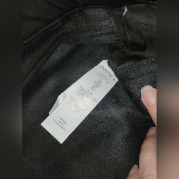 NEW Faux Leather Pants with Ankle Zippers & Moto Striping - Picture 5 of 7